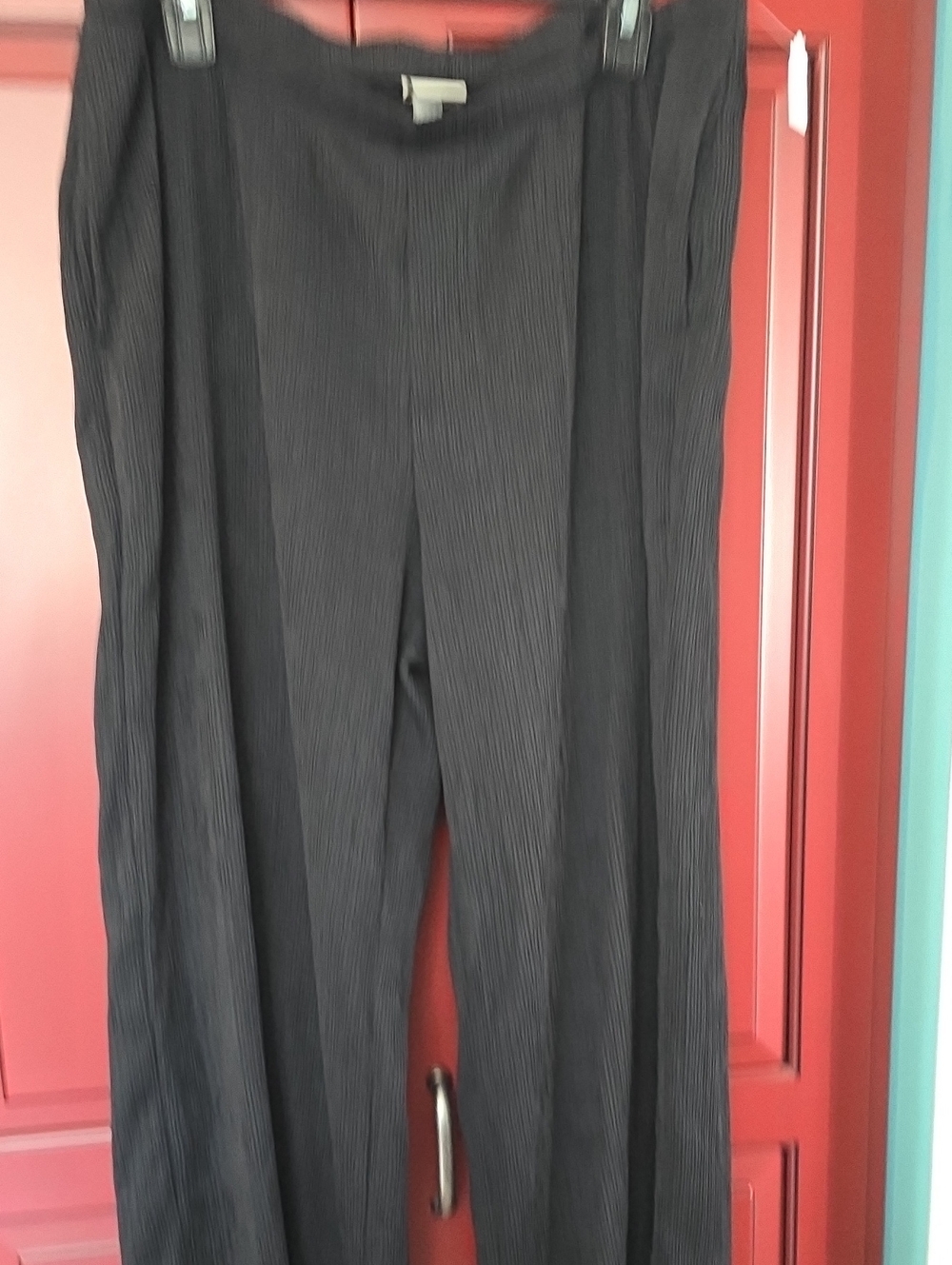 a new day Black Pleated Wide-Leg Pants